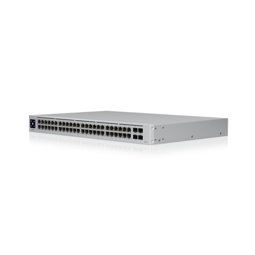 Ubiquiti UniFi  commutateur réseau Géré L2 Gigabit Ethernet (10/100/1000) Connexion Ethernet, supportant l'alimentation via ce port (PoE) 1U Acier inoxydable - USW-48-POE