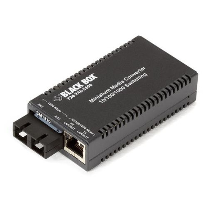 Black Box MultiPower Miniature convertisseur de support réseau 1000 Mbit/s 1310 nm Monomode Noir - LGC121A-R2