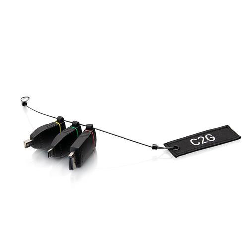 C2G  changeur de genre de câble 3x HDMI Mini DisplayPort, DisplayPort, USB C Noir - 29878