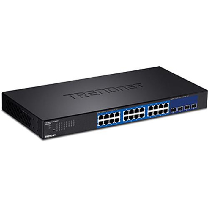 Trendnet  commutateur réseau Géré Gigabit Ethernet (10/100/1000) 1U Noir - TEG-30284
