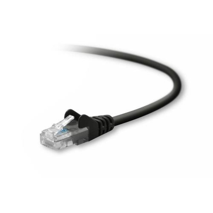 Belkin Cat5e, 2ft, 1 x RJ-45, 1 x RJ-45, Black câble de réseau Noir 0,6 m - A3L791-02-BLK-S