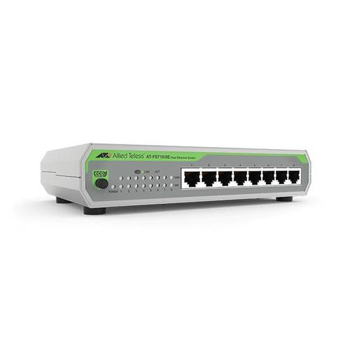 Allied Telesis AT-FS710/8E-60 Non-géré Fast Ethernet (10/100) Connexion Ethernet, supportant l'alimentation via ce port (PoE) Gris - 990-005844-60
