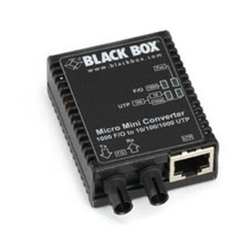 Black Box  convertisseur de support réseau 1000 Mbit/s 1310 nm Monomode Noir - LMC4003A