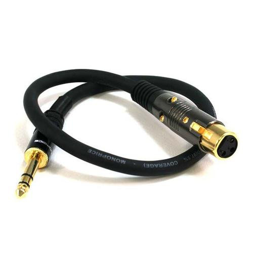 Monoprice  câble audio 0,45 m XLR 6,35 mm Noir - 4767