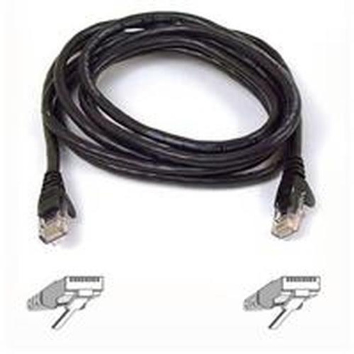 Belkin Cat5E Patch Cable - 25ft - 1 x RJ-45, 1 x RJ-45 câble de réseau Noir 7,62 m - A3L781-25-BLK