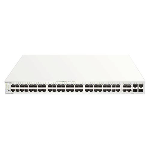 D-Link  commutateur réseau Géré L2 Gigabit Ethernet (10/100/1000) Connexion Ethernet, supportant l'alimentation via ce port (PoE) Gris - DBS-2000-52MP