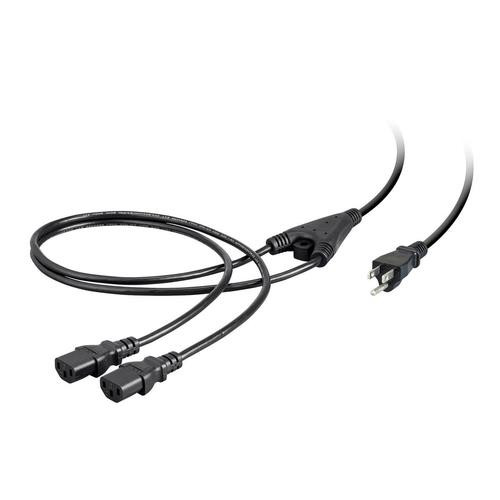 Monoprice  câble électrique Noir 1,82 m NEMA 5-15P Coupleur 2 x C13 - 27314