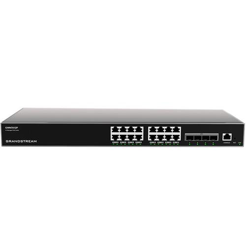 Grandstream Networks  commutateur réseau Géré L3 Gigabit Ethernet (10/100/1000) Connexion Ethernet, supportant l'alimentation via ce port (PoE) Gris - GWN7812P