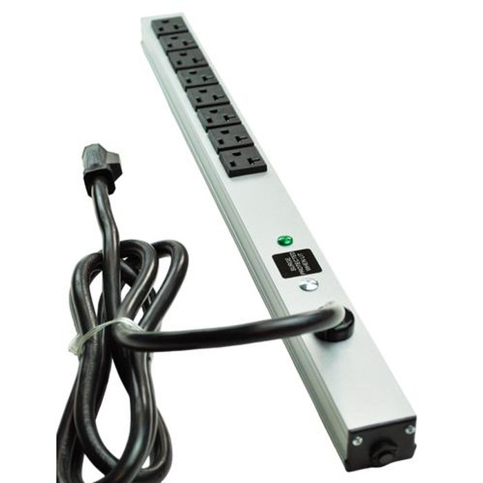 WIREMOLD  protection surtension Noir, Gris 8 sortie(s) CA 120 V 4,6 m - 2008BDS20R