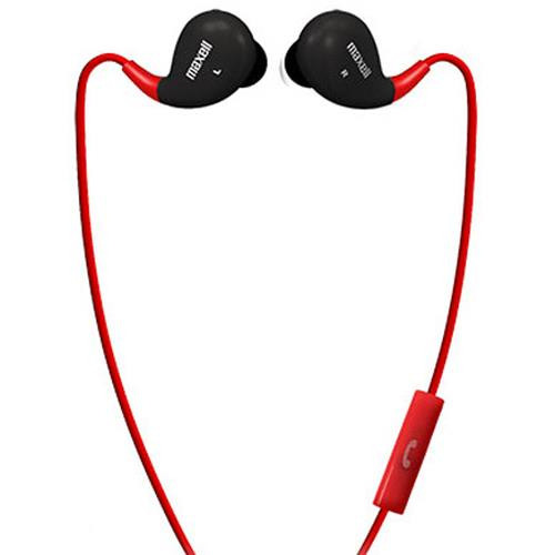 Maxell Pure Fitness Casque Avec fil Ecouteurs Sports Noir, Rouge - 192005