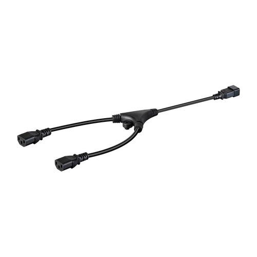 Monoprice  câble électrique Noir 0,6 m Coupleur C20 Coupleur 2 x C13 - 35118
