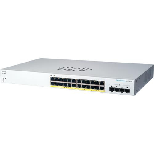Cisco CBS220-24P-4G Géré L2 Gigabit Ethernet (10/100/1000) Connexion Ethernet, supportant l'alimentation via ce port (PoE) 1U Blanc - CBS220-24P-4G-NA