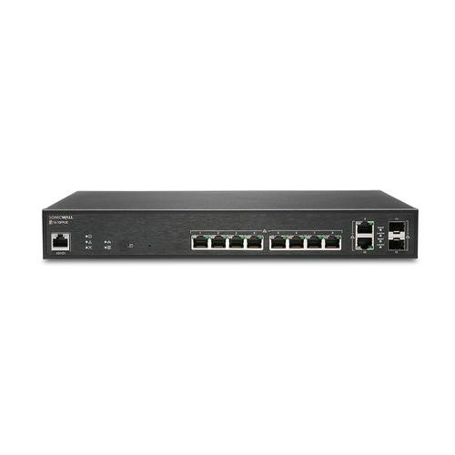 SonicWall SWS12-10FPOE Géré L2 Gigabit Ethernet (10/100/1000) Connexion Ethernet, supportant l'alimentation via ce port (PoE) Noir - 02-SSC-8371
