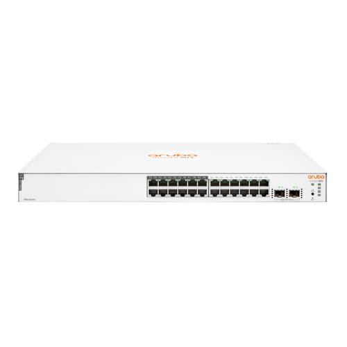 HPE Aruba Instant On 1830 24G 12p Class4 PoE 2SFP 195W Géré L2 Gigabit Ethernet (10/100/1000) Connexion Ethernet, supportant l'alimentation via ce port (PoE) 1U - JL813A#AC3