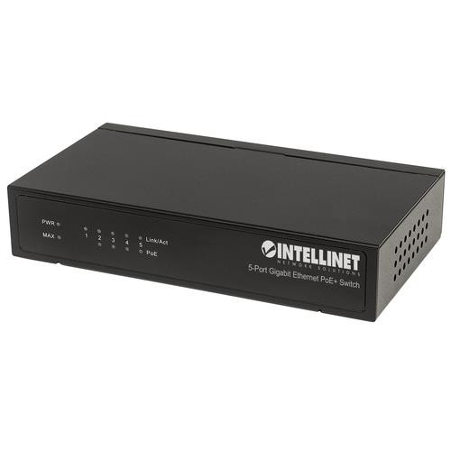 Intellinet  commutateur réseau Non-géré Gigabit Ethernet (10/100/1000) Connexion Ethernet, supportant l'alimentation via ce port (PoE) Noir - 561228