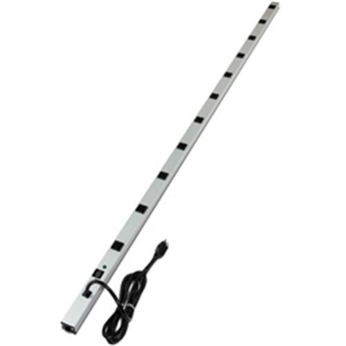 WIREMOLD  multiprise 1,8 m 11 sortie(s) CA Intérieure Aluminium, Noir - 7011BCS20R