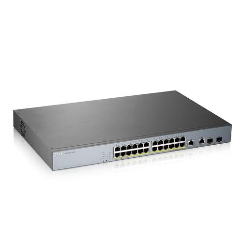 Zyxel  commutateur réseau Géré L2 Gigabit Ethernet (10/100/1000) Connexion Ethernet, supportant l'alimentation via ce port (PoE) Gris - GS1350-26HP-EU0101F