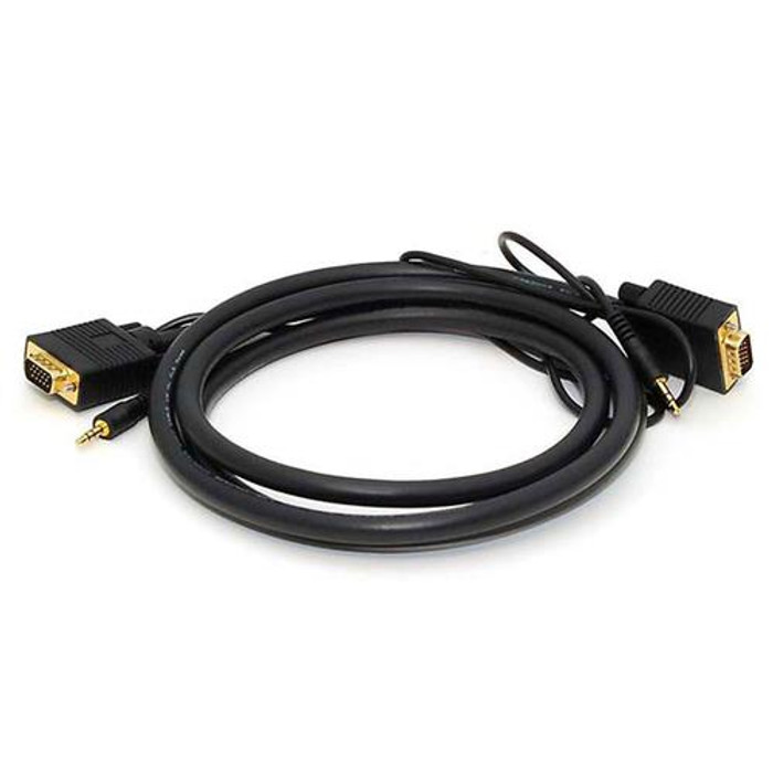 Monoprice VGA-3.5 mm/VGA-3.5 mm, 1.8288 m 1,8288 m VGA (D-Sub) + 3,5 mm Noir - 557