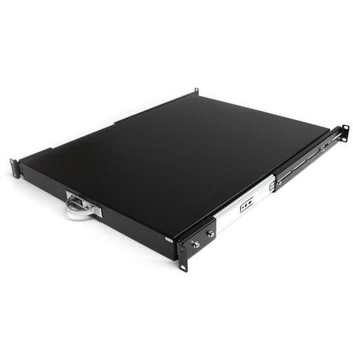 StarTech.com Plateau Coulissant 1U pour Clavier pour Montage en Rack de Serveur - 25 kg - Tiroir Coulissant en Acier de 55,8 cm de Profondeur pour Rack d'Equipement AV, Réseau 19" - SLIDESHELFD