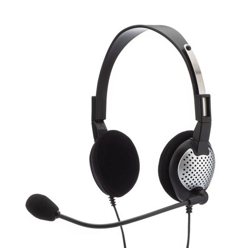Andrea Communications NC-185VM Casque Avec fil Arceau Bureau/Centre d'appels USB Type-C Noir, Argent - C1-1022600-2