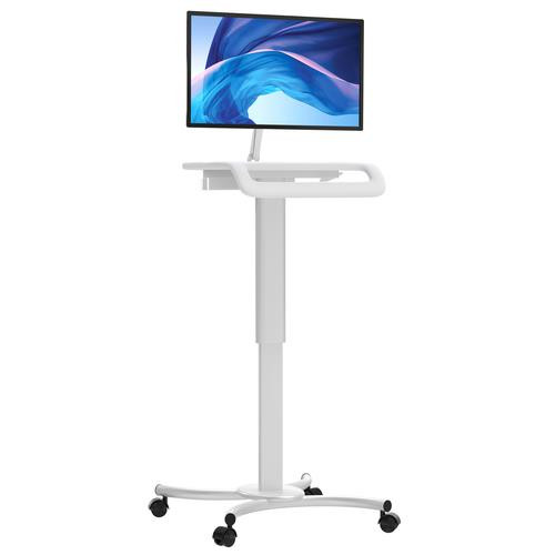 CTA Digital  chariot et support multimédia Blanc Ecran plat - QPAD-HRSWV