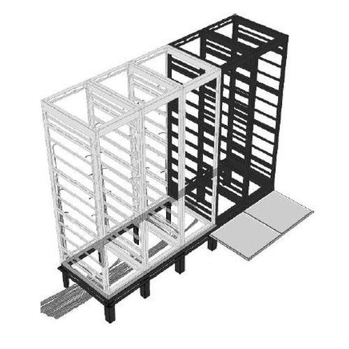 Accu-Tech RIB Series Riser Bases 4 bay Rack autonome Noir - RIB-4-WRK-32