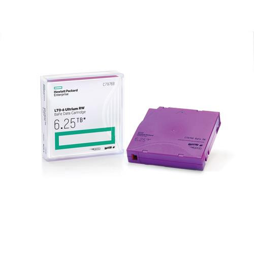 HPE LTO-6 Ultrium 6.25TB BaFe RW Non Custom Labeled Data Cartridges 20 Pack - C7976BN