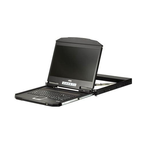 ATEN  support d'ordinateurs 47 cm (18.5") 1920 x 1080 pixels Métal, Plastique Noir 1U - CL3700NW