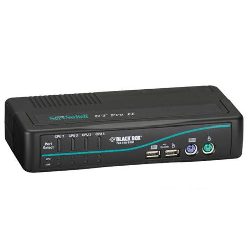 Black Box ServSwitch DT Pro II Kit commutateur écran, clavier et souris Noir - KV7021A-K