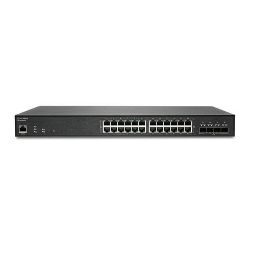 SonicWall SWS14-24FPOE Géré L2 Gigabit Ethernet (10/100/1000) Connexion Ethernet, supportant l'alimentation via ce port (PoE) 1U Noir - 02-SSC-2468