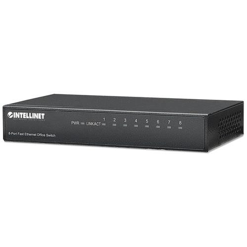 Intellinet 8-Port Fast Ethernet Office Switch Fast Ethernet (10/100) Noir - 523318