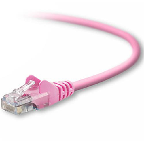 Belkin RJ45 Cat5e Patch Cable, Snagless Molded, 0.9m câble de réseau Rose 0,9 m U/UTP (UTP) - A3L791-03-PNK-S