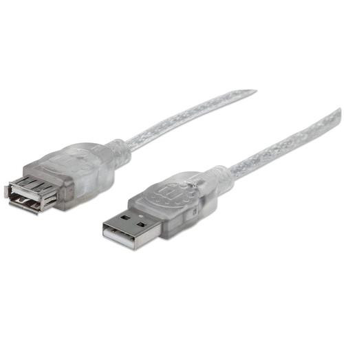 Manhattan  câble USB USB 2.0 3 m USB A Argent - 340496