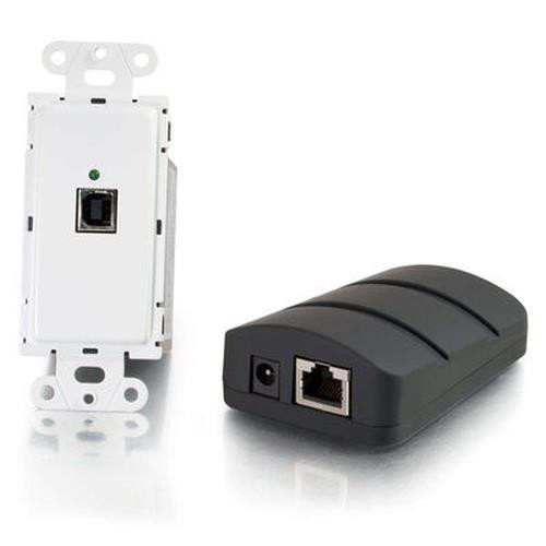 C2G  changeur de genre de câble USB B, RJ45 USB A, RJ45 Noir, Blanc - 53878