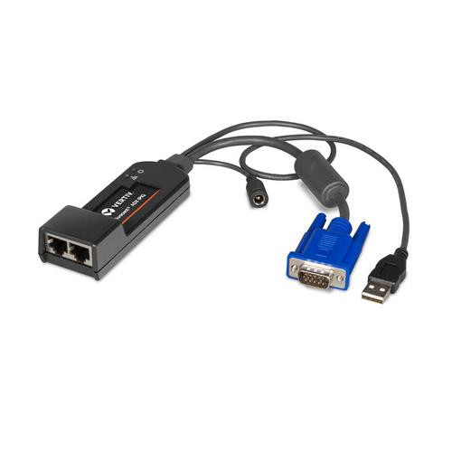 Vertiv Avocent  câble vidéo et adaptateur 2 x RJ-45 DVI-I + 3.5mm + USB Type-B Noir - ADX-IPIQ-400