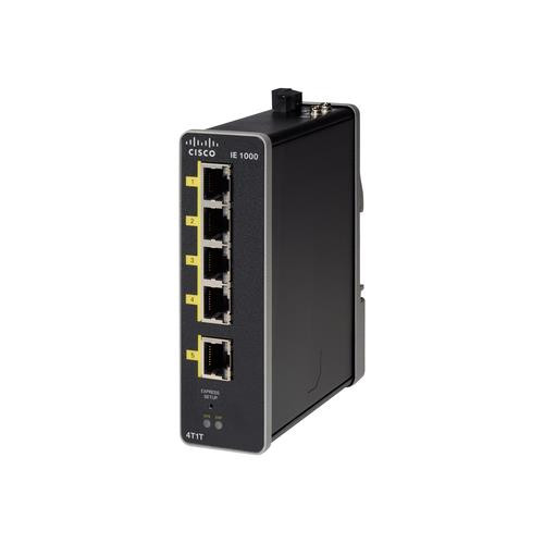 Cisco  commutateur réseau Géré Fast Ethernet (10/100) Noir - IE-1000-4T1T-LM