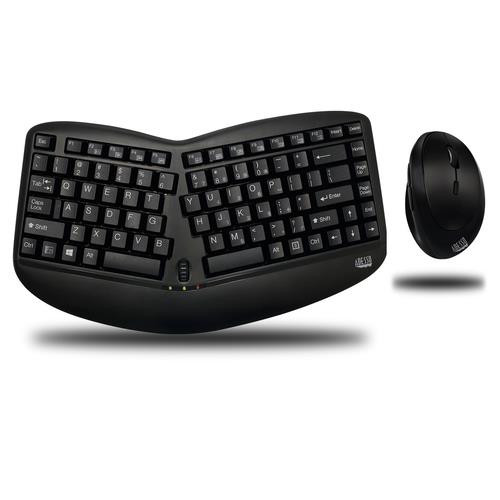Adesso Tru-Form Media 1150 clavier Souris incluse Universel RF sans fil QWERTY Anglais Noir - WKB-1150CB