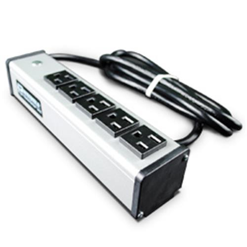 WIREMOLD  multiprise 1,8 m 5 sortie(s) CA Intérieure Aluminium, Noir - UL100BC