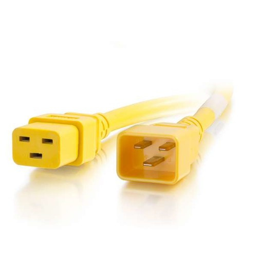 C2G 8ft, IEC320C20/IEC320C19 Jaune 2,4 m Coupleur C20 Coupleur C19 - 17748