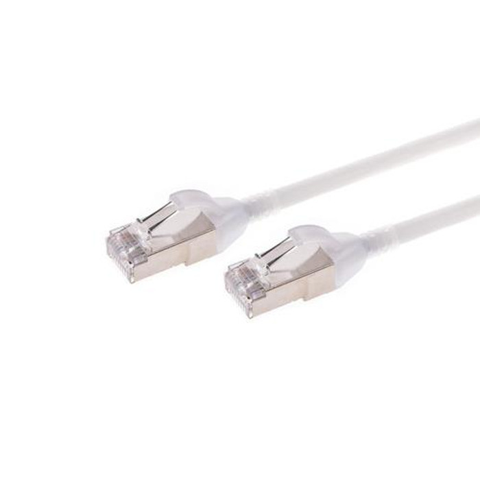 Monoprice SlimRun câble de réseau Blanc 3,048 m Cat6a S/FTP (S-STP) - 42983