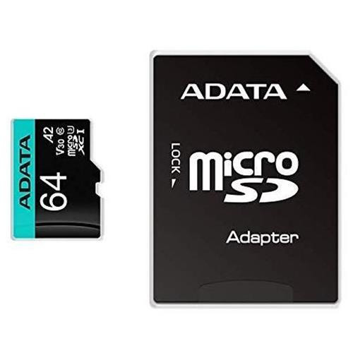 ADATA Premier Pro 64 Go MicroSDXC UHS-I Classe 10 - AUSDX64GUI3V30SA2-RA1