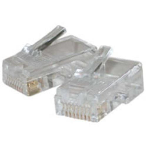 C2G RJ45 Cat5 8x8 Modular Plug for Flat Stranded Cable 10pk Transparent - 01931