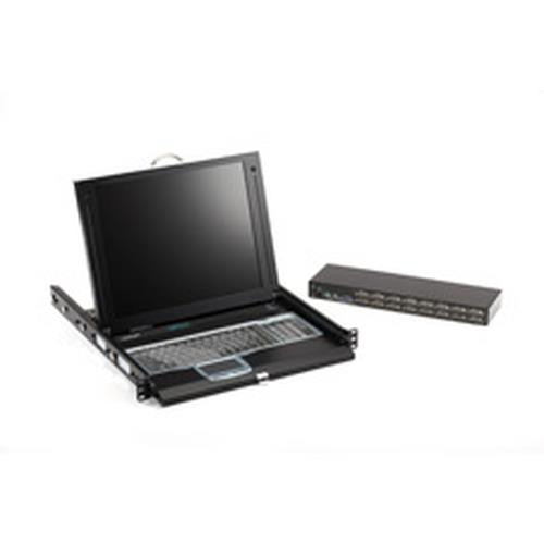 Black Box ServTray support d'ordinateurs 43,2 cm (17") 1280 x 1024 pixels Noir 1U - KVT417A-16UV-R2