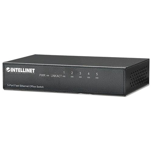 Intellinet 5-Port Fast Ethernet Office Switch Fast Ethernet (10/100) Noir - 523301