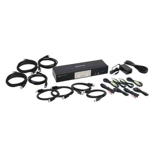 iogear  commutateur écran, clavier et souris Noir - GCS1934