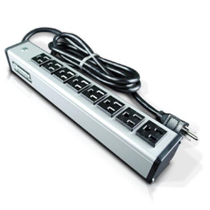 WIREMOLD  multiprise 1,8 m 8 sortie(s) CA Intérieure Aluminium, Noir - UL205BC