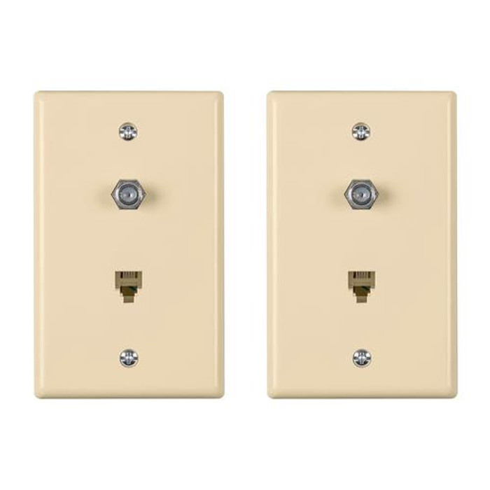 Monoprice  prise de courant RJ-11 Ivoire - 30809
