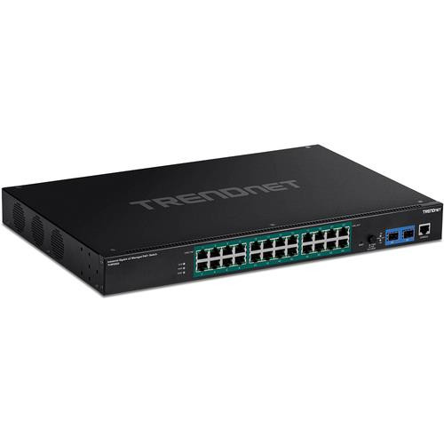 Trendnet TI-RP262i Géré L2 Gigabit Ethernet (10/100/1000) Connexion Ethernet, supportant l'alimentation via ce port (PoE) 1U Noir - TI-RP262I