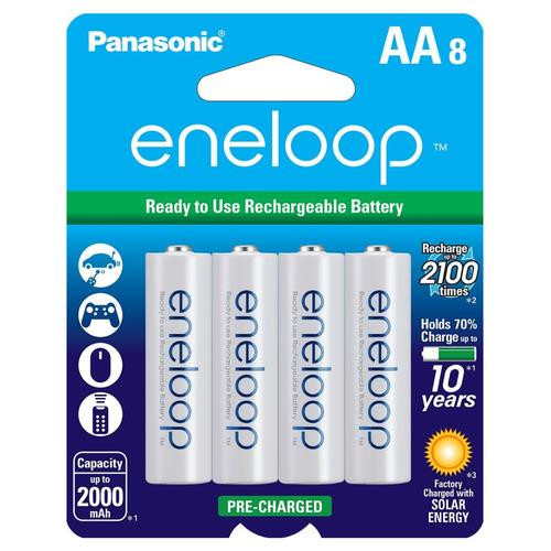 Panasonic  pile domestique Batterie rechargeable AA Hybrides nickel-métal (NiMH) - BK-3MCCA8BA