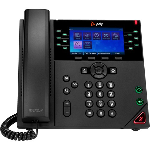 HP Poly Téléphone IP Poly OBi VVX 450 à 12 lignes et compatible PoE avec module d’alimentation - 89K71AA